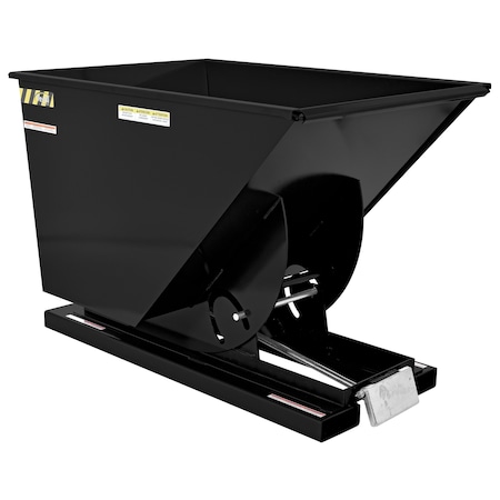 Vestil Medium Duty Self-Dumping Hopper 1 Cubic Yard 4000 lb Black Semi Gloss D-100-MD-BLK-SG